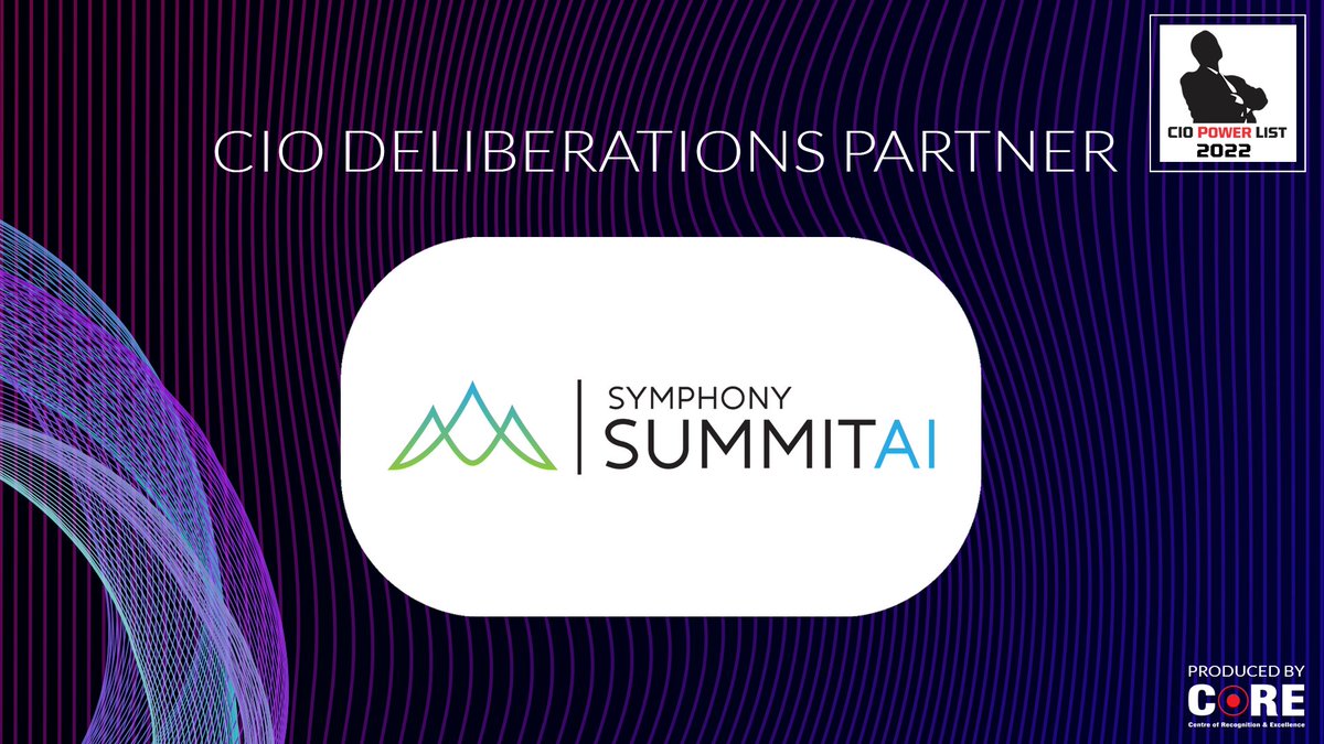 #COREMEDIA welcomes CIO Deliberations Partner @SymphonySummit at the @CIOPowerList ciopowerlist.com #ciopowerlist2022 #Leadership #CIO #media @MathurAnoop @sudhirk1234 @YohannaAlex @27SRC @ciodialogues