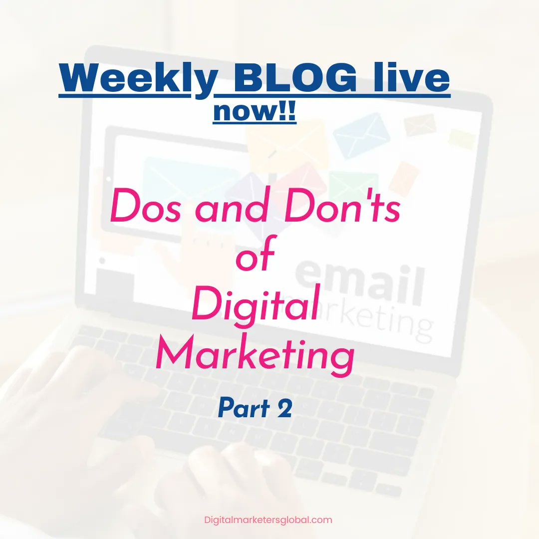 GlobalDigital14's tweet photo. Blog post is live!
Dos and Don’ts of Digital Marketing
👉 https://t.co/9UVSyDB98e

 #business #digitalmarketing
#digitalmarketingagency https://t.co/oIrhaVbx8s