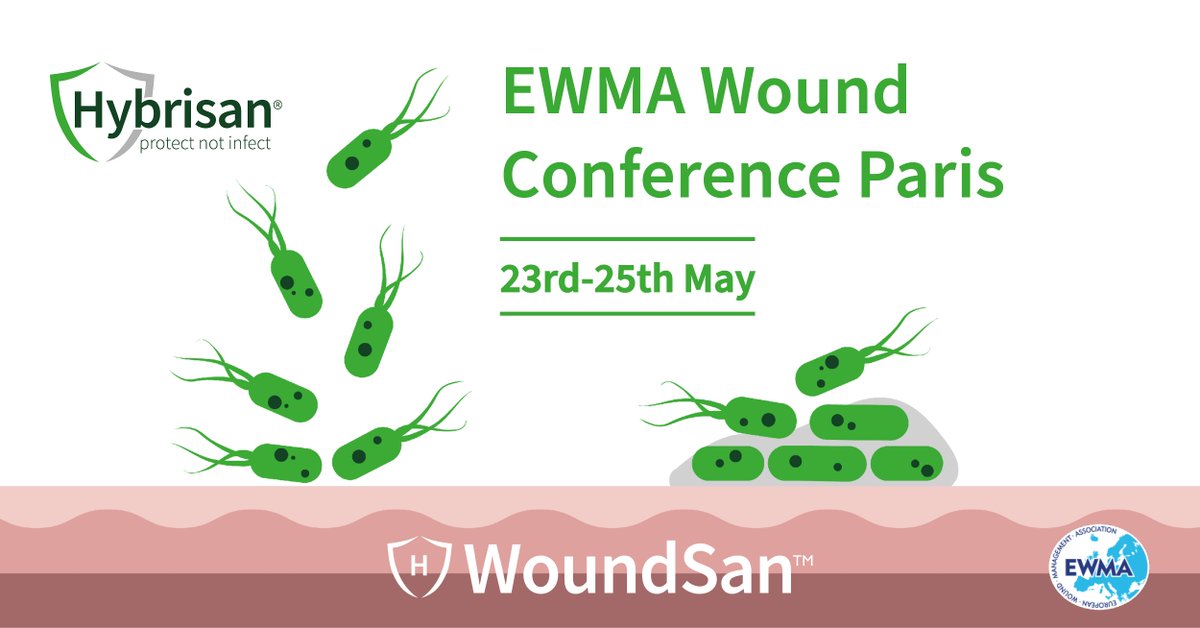 Next week the Hybrisan team will be at the <a href="/EWMAwound/">EWMA</a> Conference, sharing more about our WoundSan technology. 

Find out more about how WoundSan is aiming to transform chronic wound care by treating biofilms safely and effectively: hybrisan.com

#woundsan #woundhealing