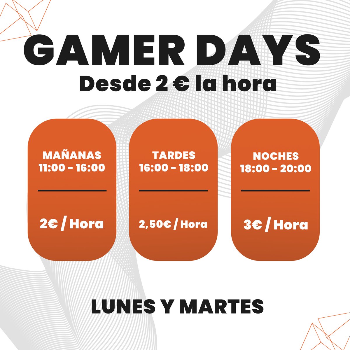 ¡Ven a nuestra sala hoy y ten un Martes super gamer!