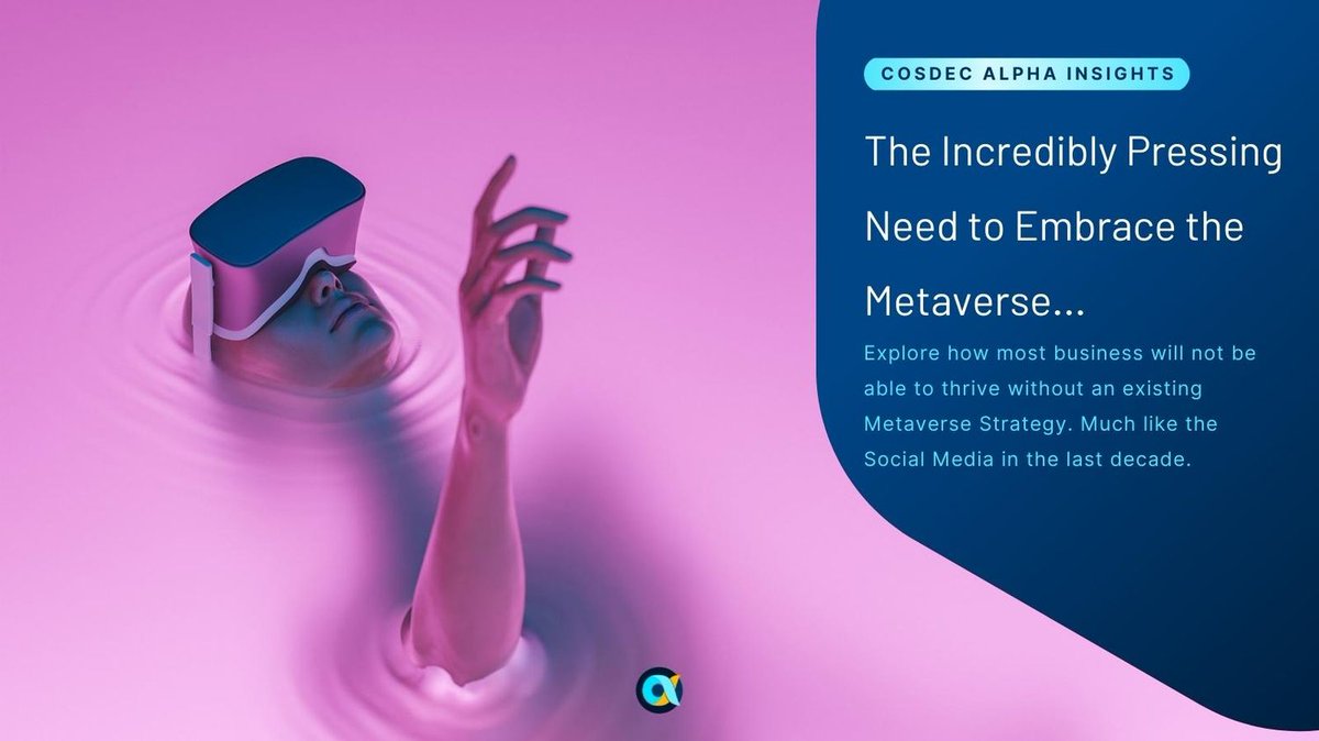 CosdecAlpha's tweet image. The metaverse has been making headlines for some time now. There is great utility in it too. However, is it for everyone? Are you ready? We explore these answers in our latest insights. Click the link below
bit.ly/3NiJ83v
#blockchaintechnology #web3 #nft  #web3consulting