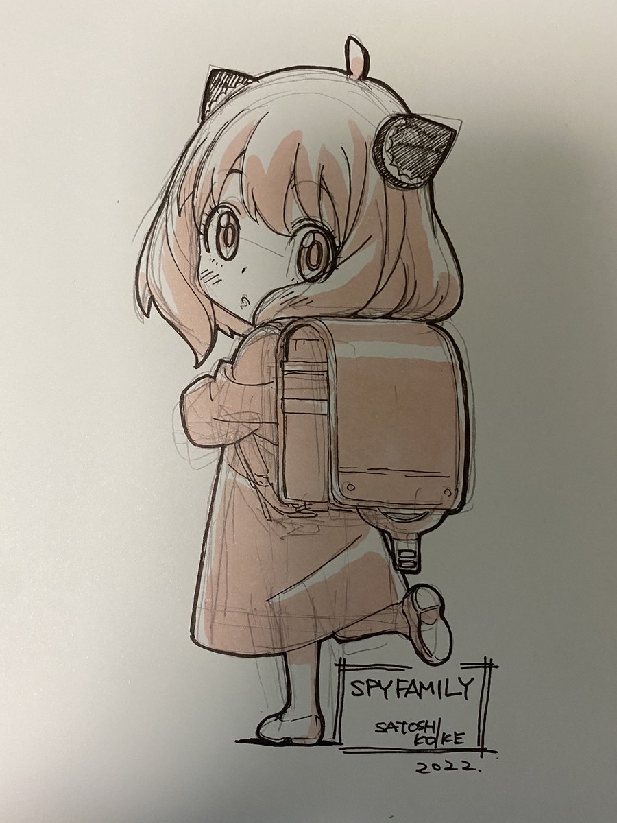 anya (spy x family) 1girl backpack female child solo bag looking at viewer randoseru  illustration images