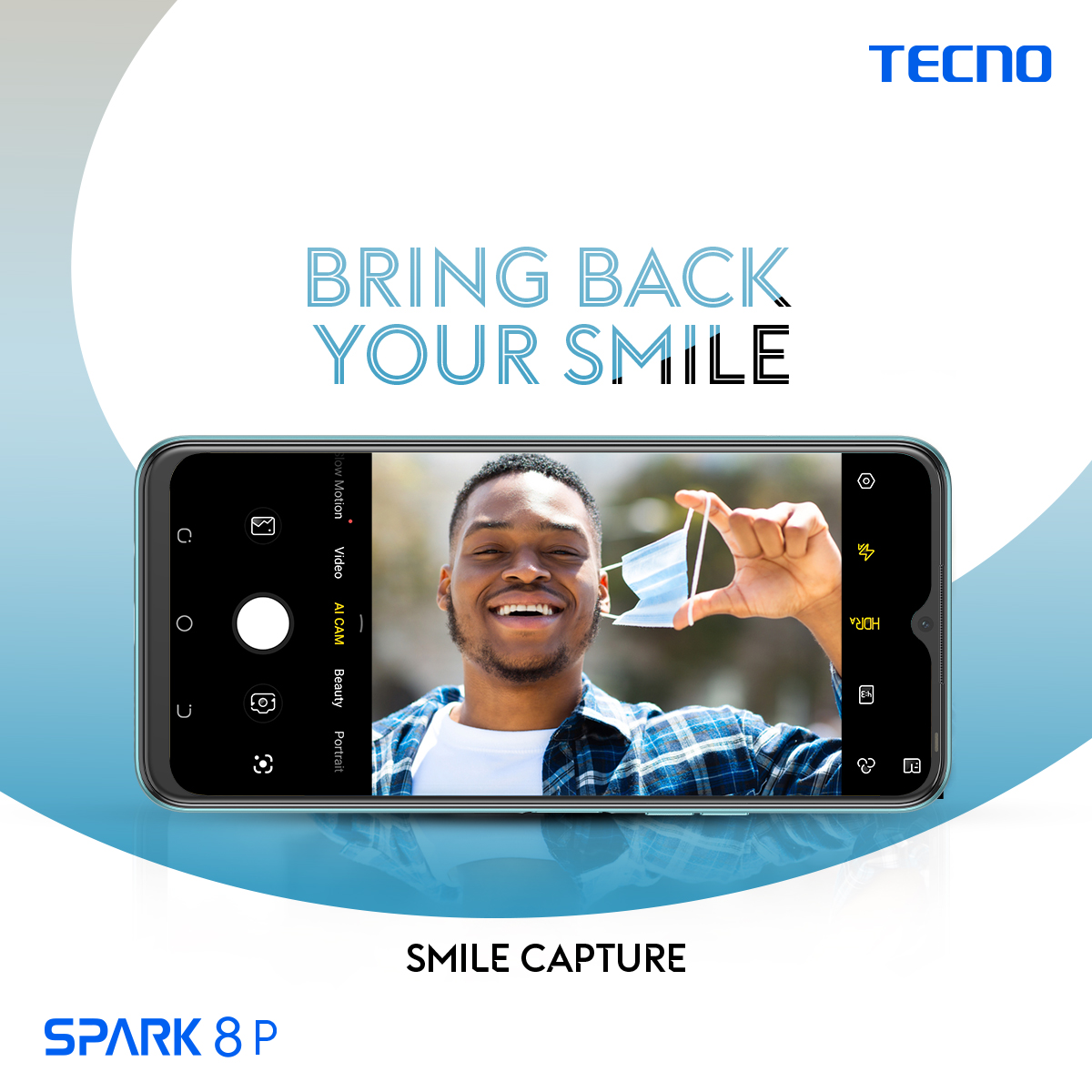 TECNOMobileRW's tweet photo. Now that masks are out of the way, bring back your smiles using #SmileCapture from SPARK8P.
Have you tried it yet?
#TECNO
#StopatNothing https://t.co/jKxKyR8GQE