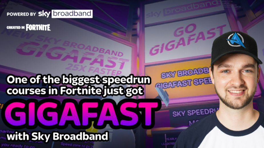 .@SkyUK Broadband partners with ‘200 Level Default Deathrun’ in @FortniteGame for launch of Gigafest. hubs.la/Q01bnqys0