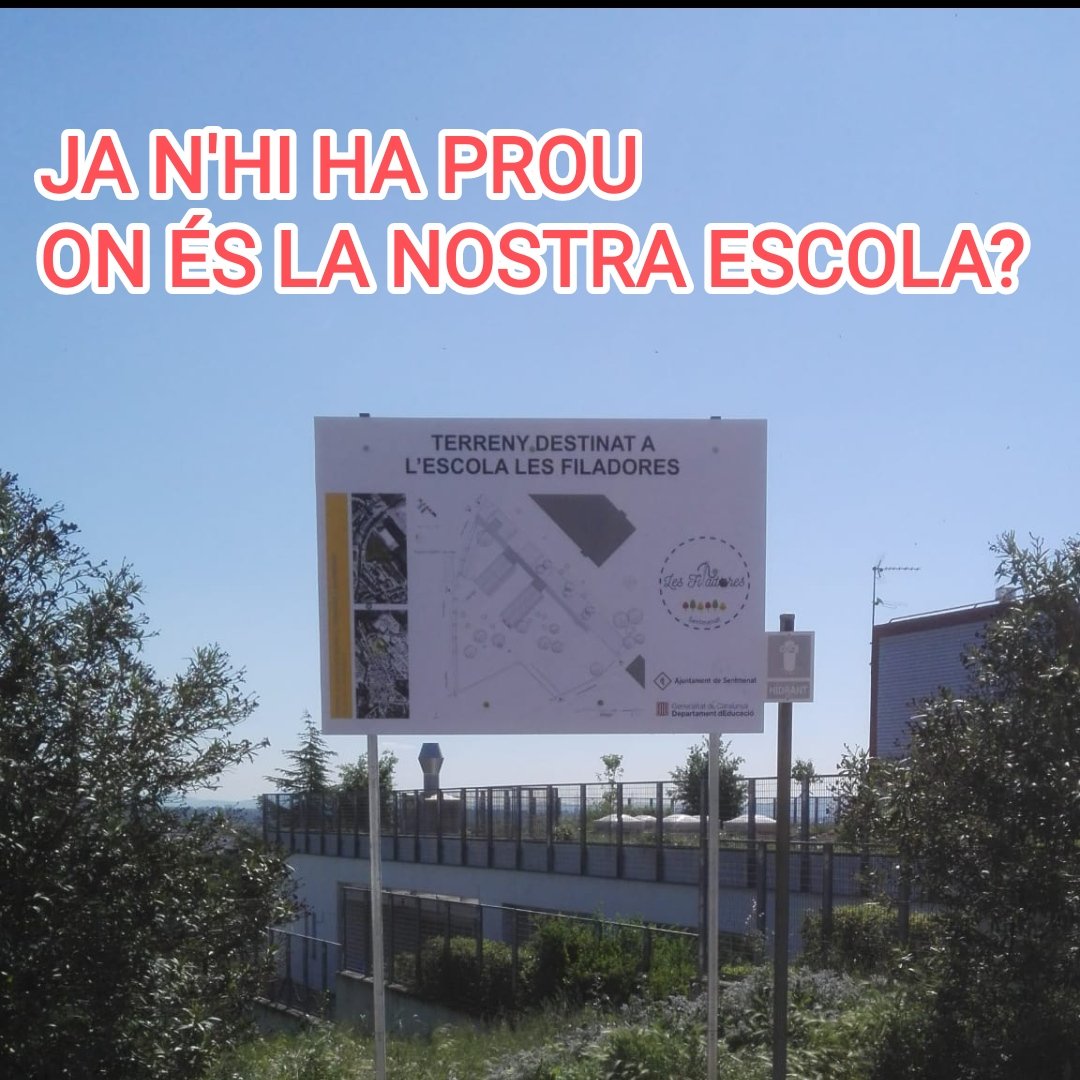📢📢DIJOUS 19/05 a les⏱️17:00h a l'ajuntament de Sentmenat reunió per parlar de la construcció de Les Filadores. Necessitem al poble en aquesta lluita. Veniu?📢📢<a href="/AjSentmenat/">Ajuntament de Sentmenat</a> <a href="/educaciocat/">Educació</a> <a href="/educaciovoc/">Serveis Territorials Vallès Occidental</a>