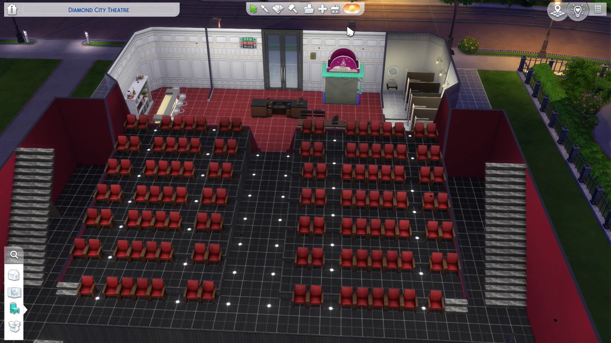 theindigosystem's tweet photo. I realised I forgot to post pics of my theatre yesterday oops lol. Gallery ID: ManicPanic199 #TheSims4 #ShowUsYourBuilds https://t.co/vTzdp3jtt3