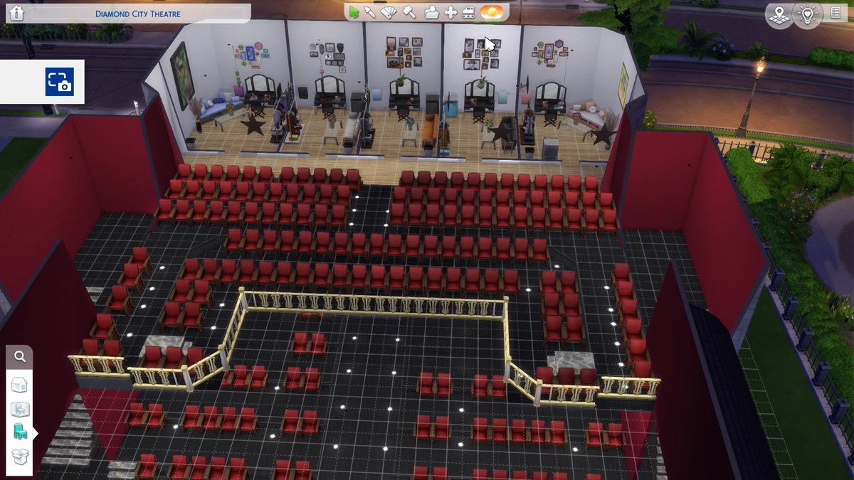 theindigosystem's tweet photo. I realised I forgot to post pics of my theatre yesterday oops lol. Gallery ID: ManicPanic199 #TheSims4 #ShowUsYourBuilds https://t.co/vTzdp3jtt3