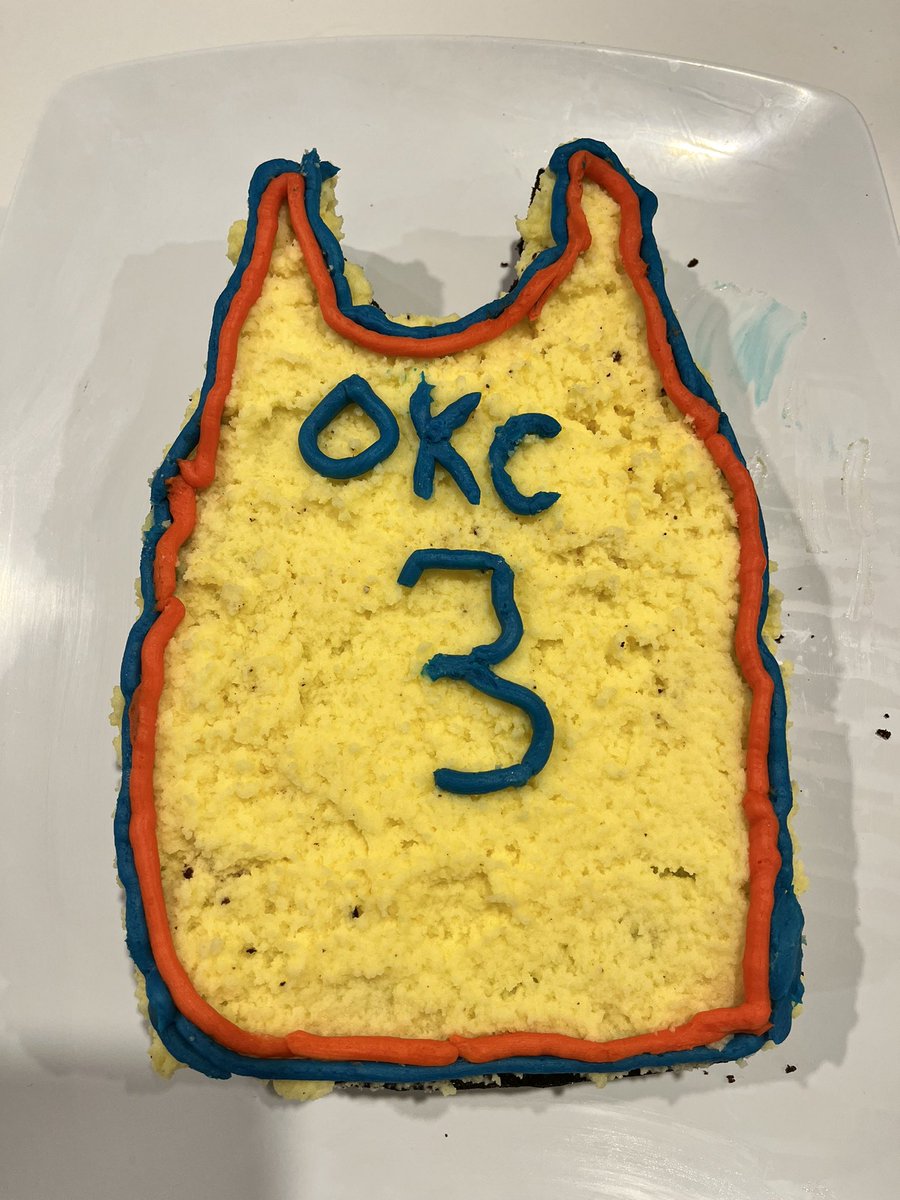 Unitorium's tweet photo. Stuck in COVID quarantine for my sons bday and he requested a @joshgiddey cake…. I think we did good with what we had! https://t.co/8INfKI6iWz