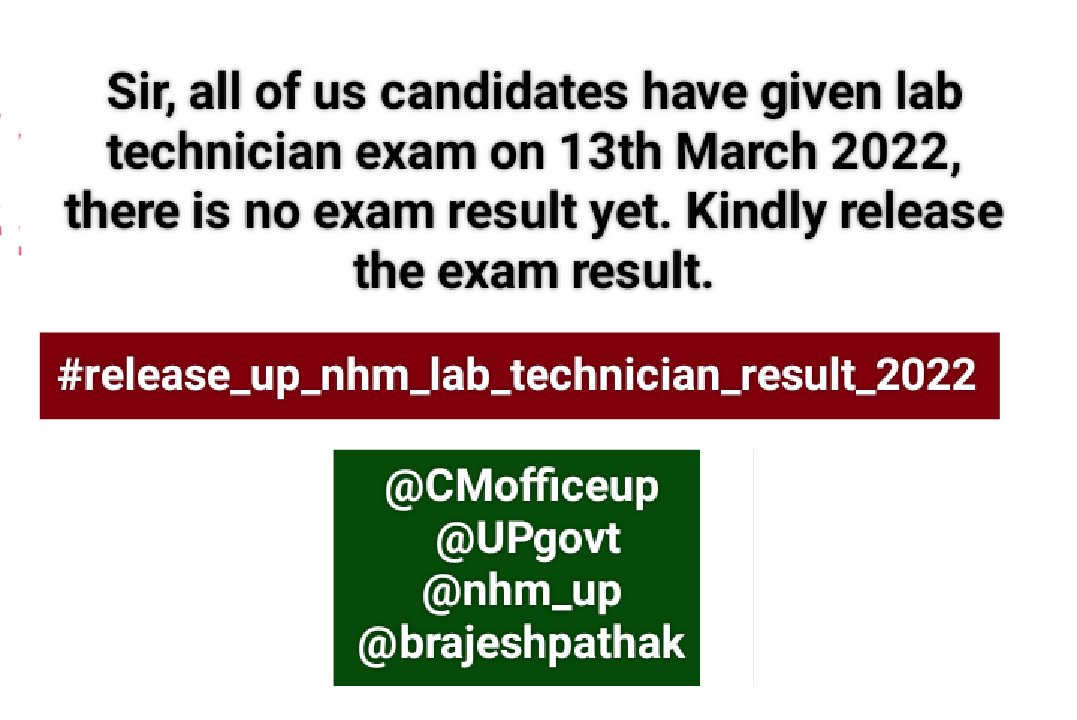 Sikanda59285321's tweet photo. Release result
#release_up_nhm_lab_technician_result_2022 
@UPGovt @nhm_up @CMOfficeUP @brajeshpathakup https://t.co/WOSTPmEMcV https://t.co/tTVFSYKMSv