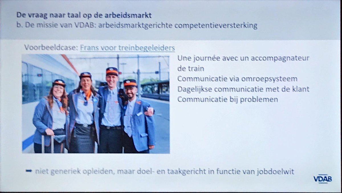 CVOotje's tweet photo. Forumdag #Taalsterk naar het werk. Keynote @vdab geeft een sterk voorbeeld @nmbs van #functioneel en #geïntegreerd werken. https://t.co/zS4hrFySuw