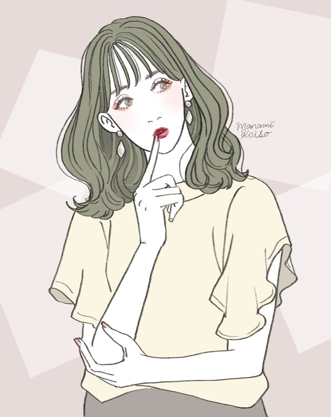 Manami K ガールズイラスト イラスト 手描き ファッションイラスト セミロング ヘアスタイル メイク メイクイラスト クリスタ イラストレーター かわいい お洒落 綺麗 エレガント T Co Fzqsh70u7p Twitter
