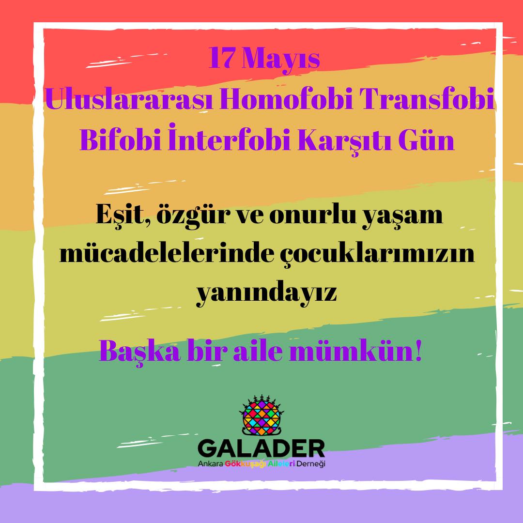 17 Mayıs Uluslararası Homofobi, Bifobi, Transfobi ve İnterfobi Karşıtı Gün kutlu olsun! Her zaman olduğu gibi eşit, özgür ve onurlu yaşam mücadelesinde çocuklarımızın yanındayız. 

#IDAHOBIT2022 #17MayısUluslararasıHomofobiBifobiTransfobiveİnterfobiKarşıtıGün