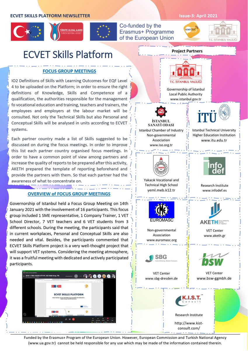 EcvetSkills's tweet image. 3rd Newsletter!
According to the comments and the answers given to the survey, it seems that the prepared skill map and learning outcomes are in line with the current situation of schools and expectations of sector. 
@ulusalajans 
@EUErasmusPlus 
#VET #CNC #education