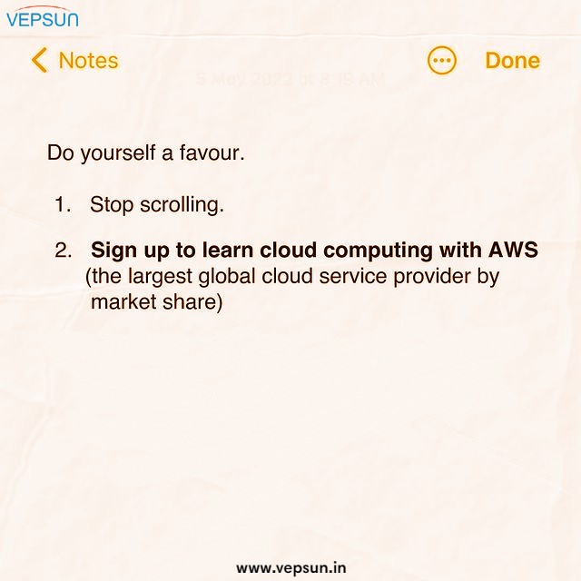 VEPSUN's tweet photo. 5 Reasons Why To Choose AWS Training
Sign Up:https://t.co/MaYle220j1
#AWS #Developer #awscloud  #Cloud #DevOps #CloudComputing #cloudsecurity #AWS #Azure #googlecloudnext #AWSCertified #DevOps https://t.co/rlDHUWq6Dh