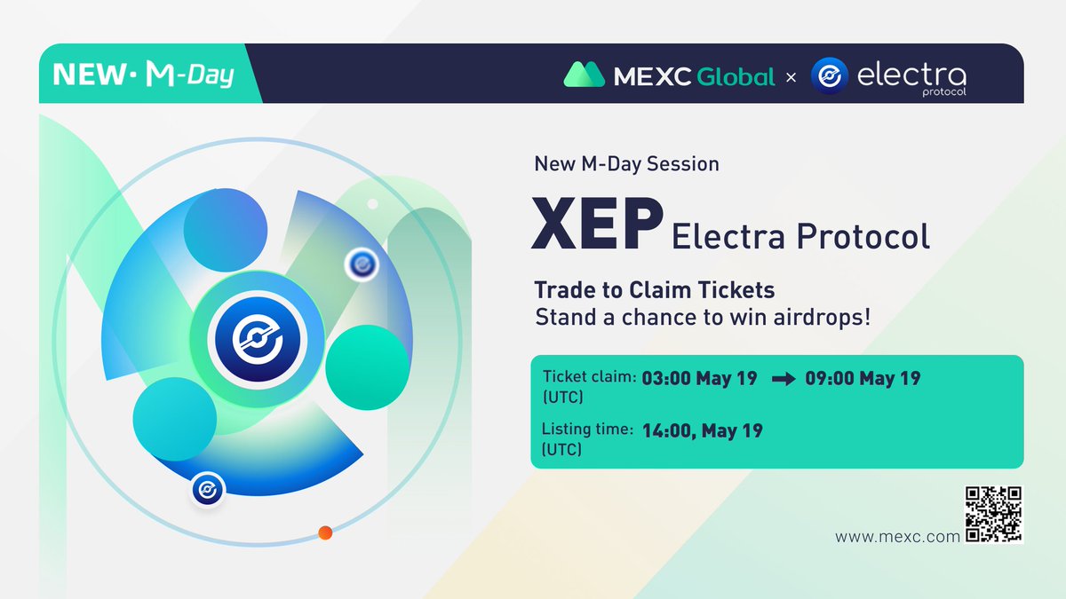 🚀Launching the new M-Day with <a href="/ElectraProtocol/">Electra Protocol</a> - 80,000,000 $XEP for grabs!

📈Trade major cryptos on #MEXC to be eligible

Details: bit.ly/3wmadgs

#ElectraProtocol #MEXC #Mday #findnextmoonshot