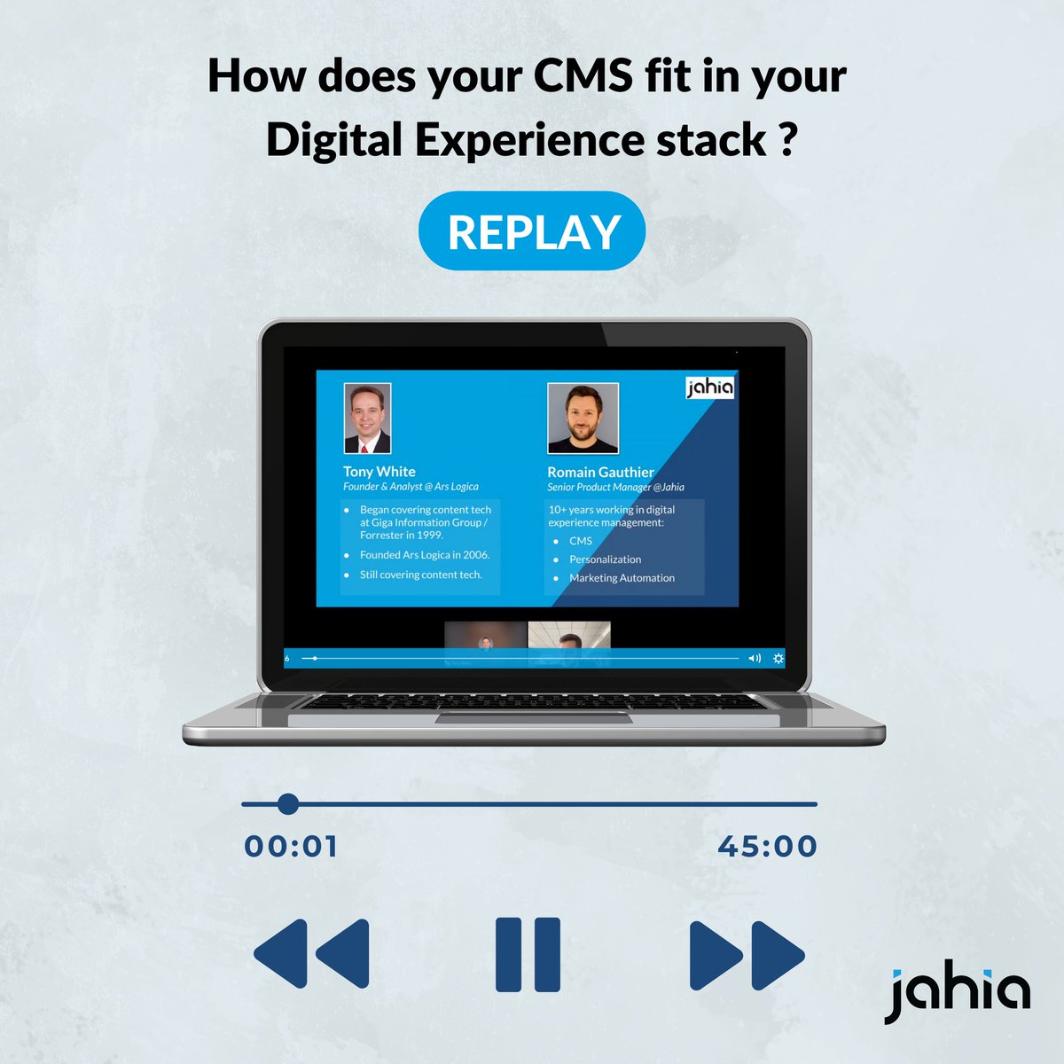 You missed our latest #webinar on how to integrate a #CMS or #DXP into your #marketingstack ?

You can access the replay on our website and watch our team discuss the different #martech integrations to help you achieve your marketing goals ! 👉 bit.ly/3wB5ve1