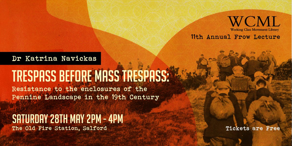wcmlibrary's tweet photo. Less than two weeks to go until our 11th Annual Frow Lecture! Join us as we explore land access movements from 19th Century onwards. Get your tickets here https://t.co/PwnQket2An https://t.co/OPjpcFt1hK