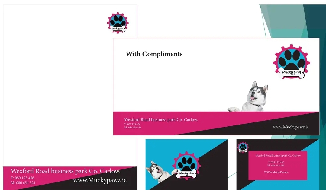 carlowinstitute's tweet photo. Our Graphic Design students recently participated in creating branding for a proposed new Dog Grooming business in Carlow. The joint winners were presented with their prizes by Dr. Markita Mulvey, Principal. #Design #Creativity @SOLASFET @ETBIreland @KCETB_QA @kcetb @kclr96fm https://t.co/2PzEnK2VO5