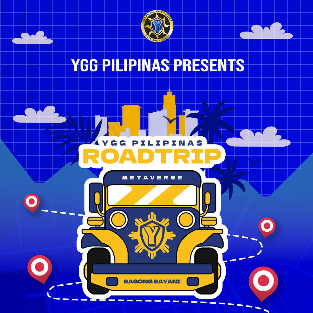 YGGPilipinas's tweet photo. YGG Pilipinas brings you 🚙 ROADTRIP 🚙

Kita kits tayo sa mga stopovers namin kung saan mapapalapit sayo ang metaverse. Having fun AND earning? 🧐 Kabisado namin yan! Kami pa pupunta sainyo 😉

Abangan ang first stopover namin! Any guesses kung saan? 👀
#YGGRoadshow #WeAreYGG https://t.co/UXCIvhR6iT