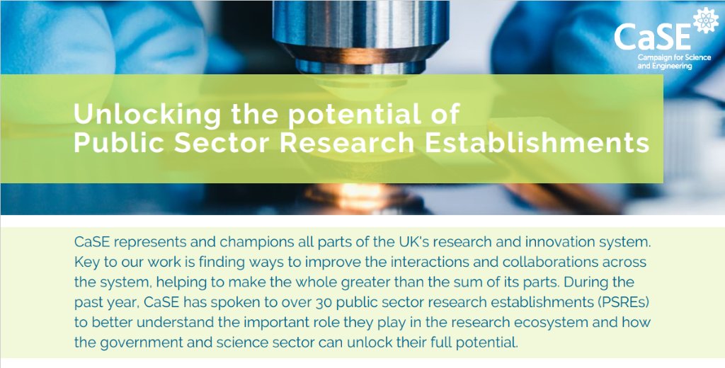 sciencecampaign's tweet photo. Today, we’re pleased to launch our briefing, Unlocking the potential of Public Sector Research Establishments with recommendations on how the government and research sector can better harness the unique strengths of PSREs https://t.co/voYXMnRfy0