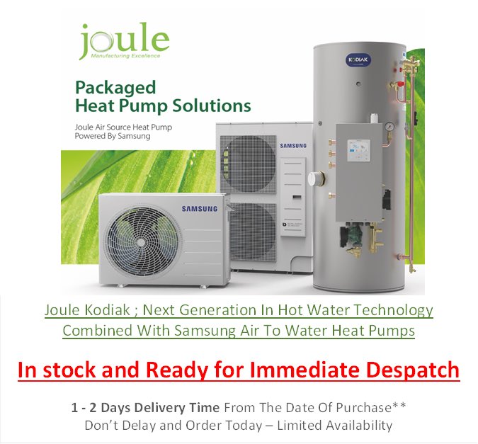 MWPHS's tweet photo. Did you know we supply @JouleUK Cylinders, UFH & #HeatPump packages?
NEW Joule Kodiak #SmartPlumb #Cylinders, 150-400 litre.
Buy complete packages with #Samsung EHS #ASHP & 2 day π¦ direct from Joule UK!
β
5-16kW Heat Pump Range
β
150-500 Litre Cylinders
β
Get In Touch! https://t.co/zY7smqb8J2