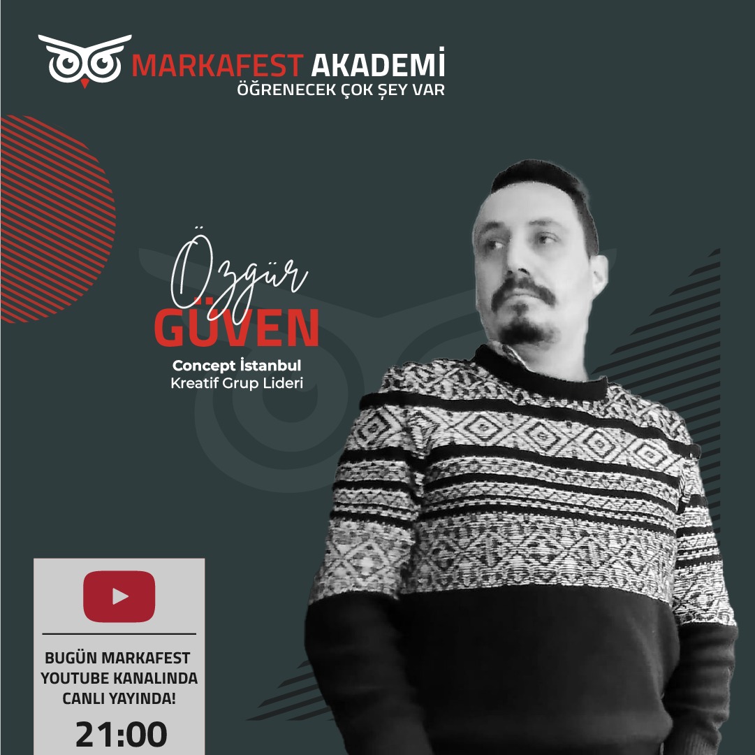 markafest's tweet photo. ÖZGÜR GÜVEN

Concept İstanbul Kreatif Grup Lideri Özgür Güven, BUGÜN saat 21:00’da  ‘’Ne Oldu da Oldu?’’ başlıklı sunumu ile MarkaFest Akademi’de! Detaylı bilgi https://t.co/HvSfTbx44t’da!
Canlı Yayın: https://t.co/VUPgPuatKh https://t.co/y558JGidOg