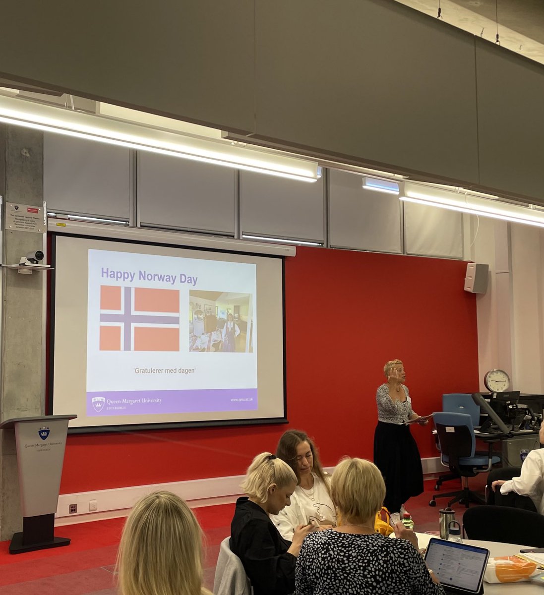 Happy Norway Day to all our Norwegian colleagues at day 2 of person centred curriculum development school #pccurriculum ⁦<a href="/ProfBrendan/">Brendan McCormack</a>⁩ @famkeleishout ⁦<a href="/cawdickson/">CAROLINE DICKSON</a>⁩ ⁦<a href="/dodonnell22/">Deirdre O'Donnell RN, PhD, SFHEA</a>⁩ ⁦<a href="/EUErasmusPlus/">Erasmus+</a>⁩ ⁦<a href="/ernaharalds/">Erna Haraldsdottir</a>⁩