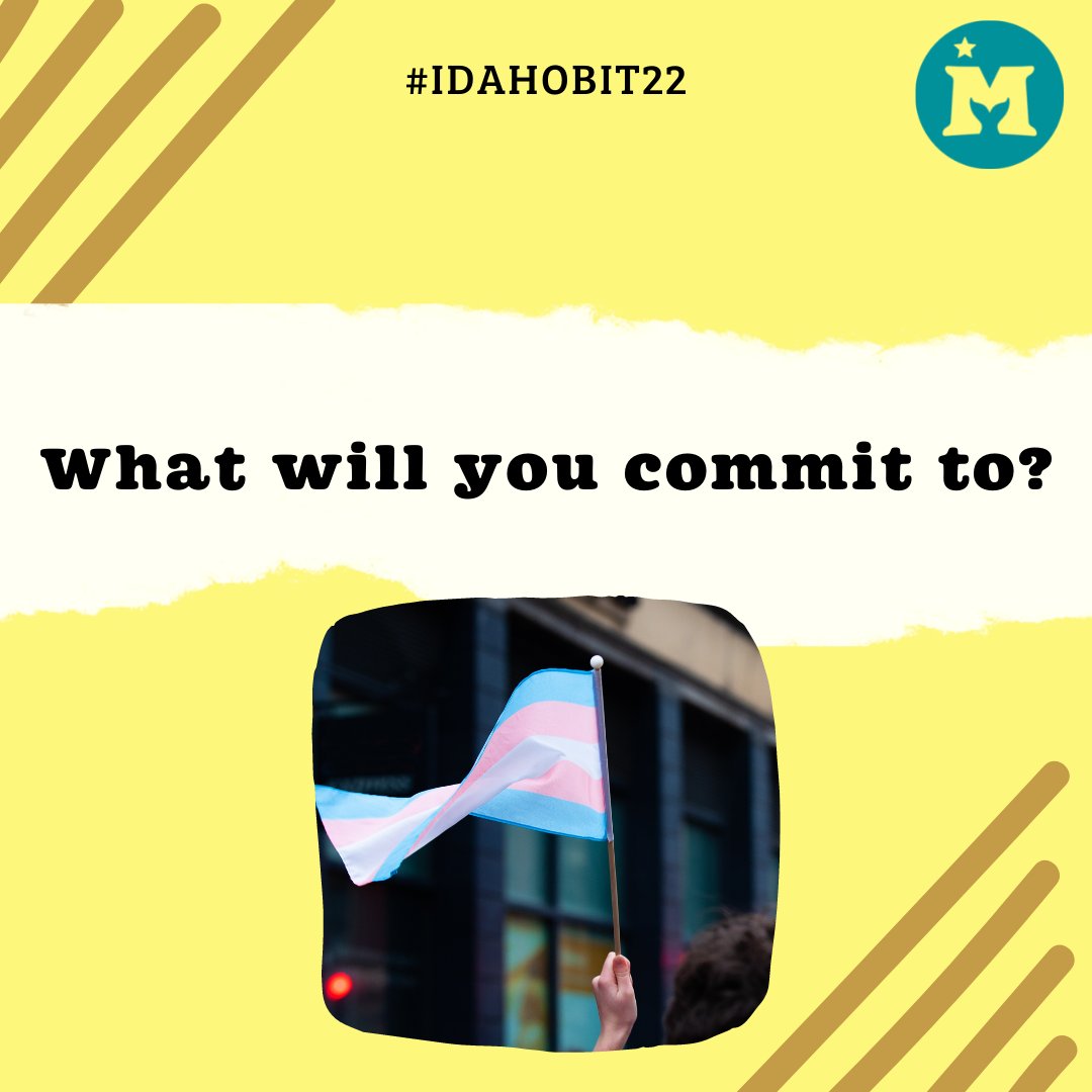 Mermaids_Gender's tweet photo. Today is International Day Against Homophobia, Biphobia and Transphobia. #IDAHOBIT is a great opportunity to stand up for trans rights and make your voice heard. We've come up with a few things you can do to support trans people today ⬇⬇⬇ #IDAHOBIT2022 https://t.co/JZJMau5MNM