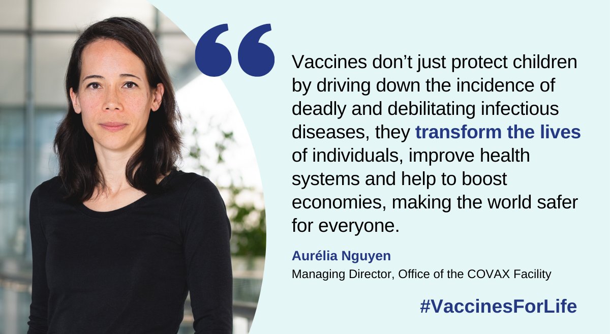 IFPMA's tweet photo. Vaccines donโt just protect against diseases, they also impact health systems and economies and make the world safer for everyone. @AureliaFNguyen @Gavi
#TeamVaccines #VaccinesForLIfe https://t.co/uzkdNrYuwI