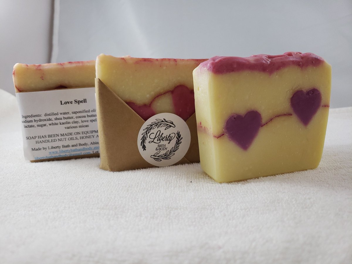 libertysoap's tweet photo. Love Spell Handmade Soap, Victoria Secret Scent Soap, Cold Processed Soap, Girly Soap, Large Bar Body Soap, All Natural, Body Product, Vegan https://t.co/uCzXHoLgLL #facialcare #allnatural #coldprocesssoap #skincare #BodyProduct https://t.co/jnpuN8fCOV