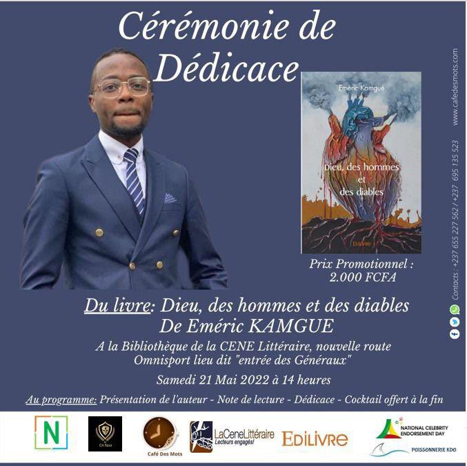 CafeDesMots's tweet photo. Nous vous donnons RDV Samedi 21 à la @Biblio2laCene dès 14h pour la dédicace du livre de @alexemeric94
Il sera disponible au prix promo de 2000 FCFA. Tous les détails sur l’affiche ! 
#CafeDesMots #Dédicace #Livre #Cameroun https://t.co/yRDjJIZZHZ