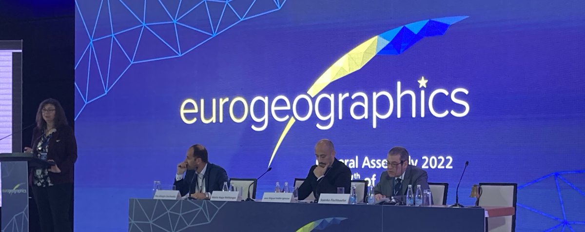 EuroGeographics's tweet photo. Meeting user needs is a key focus for members. First panel today shared their requirements for official geospatial data. Thank you Marta Nagy-Rothengas @EU_Eurostat Jose Miguel Rubio Iglesias @EUEnvironment @CopernicusEU & Soenke Fischhoefer @eu_eeas #MapsForEurope https://t.co/9pgvBOz0gM