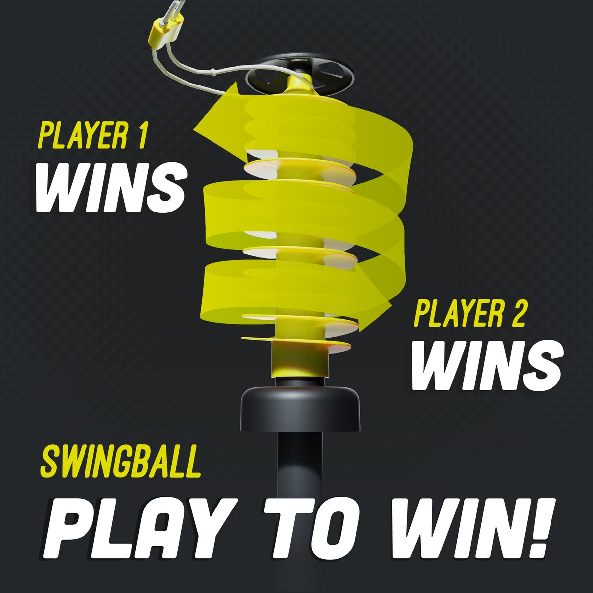 Swingball has been creating champions since 1967. Loved by all generations it doesn’t matter on your ability. The rules are simple, start in the middle and the player who reaches top or bottom of the spiral gets the point. 

swingball.co.uk