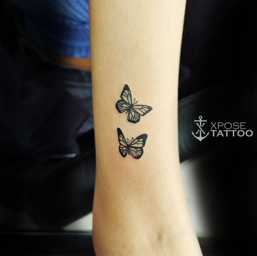 Butterfly Tattoos for Females  Elbow tattoos Small butterfly tattoo  Butterfly back tattoo
