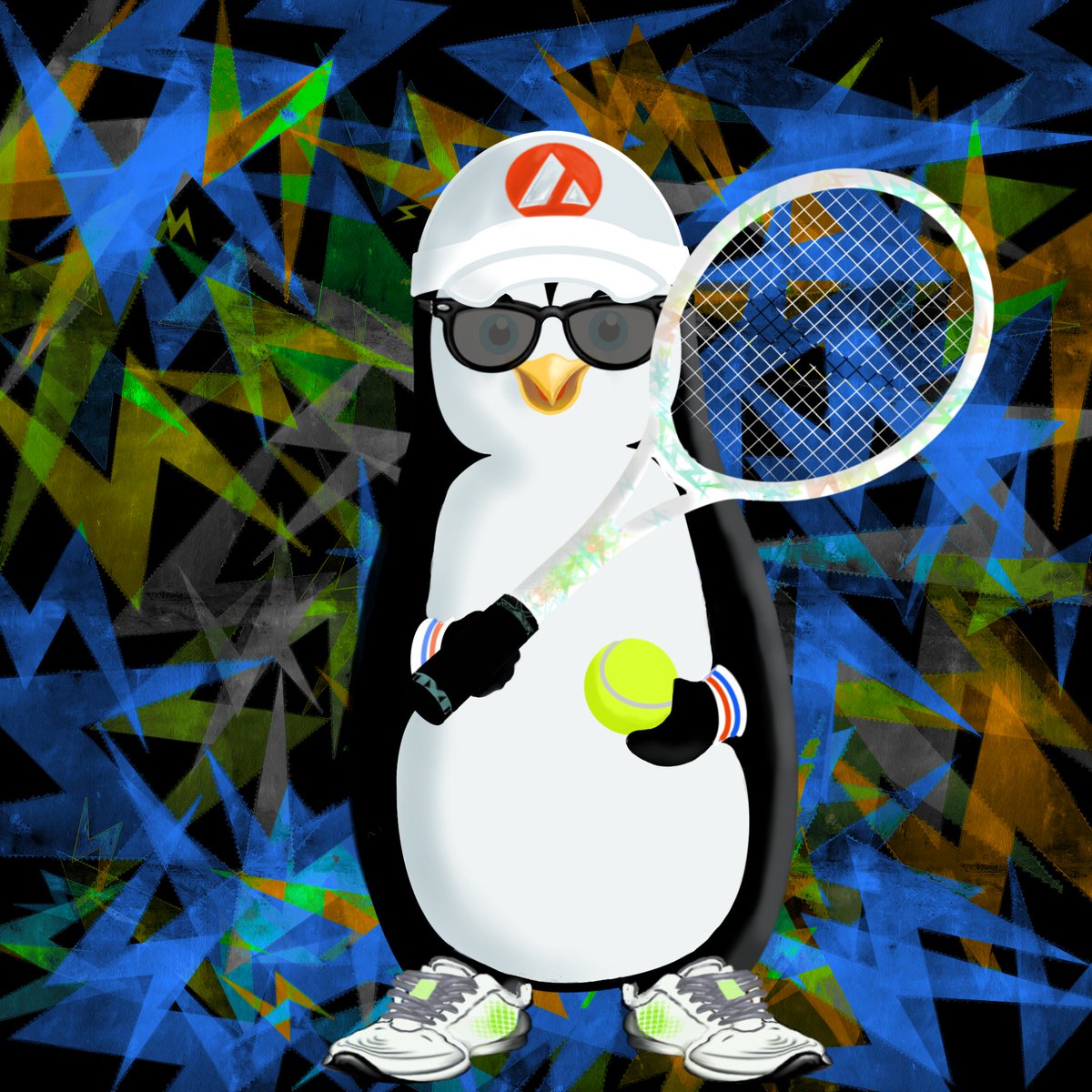 Mr. Pengo, one of the world's top tennis players, is waiting for your support and encouragement.