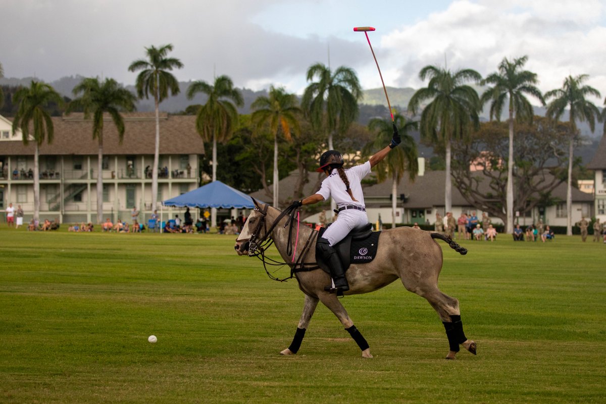 USARPAC's tweet photo. USARPAC hosted a polo demonstration May 16 in Hawaii. The demonstration is part of the #LANPAC22, a forum that highlights the role of land forces in the Indo-Pacific & their contributions to the Joint Force. #FreeandOpenIndoPacifc @USArmy @INDOPACOM @Hawaii_Polo @25thID https://t.co/cOm1o4z0Fy