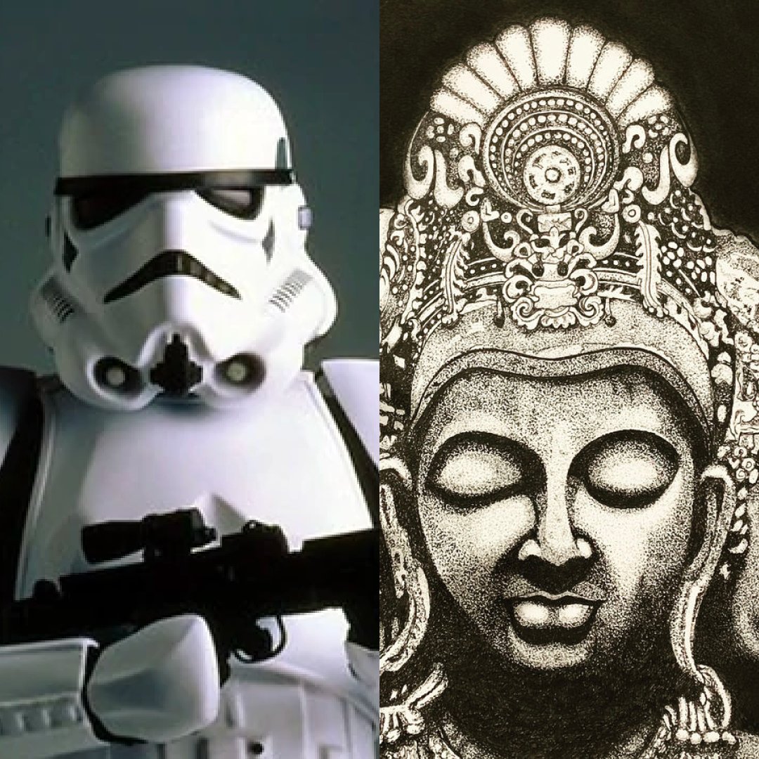 🤖STARSHIVAR🕉️- S01E02
👉Star Wars vs Hinduism religion “Trimurti”

Why?
in Star Wars: 3 energies: The Force, The Dark Side, the galactic republic

Same in Trimurti: 3 entities: Brahmâ, Shiva &amp; Vishnou
 #nft #NFTProject #nftart #cryptoart #nftcollector #SolanaNFT #Mythologeny
