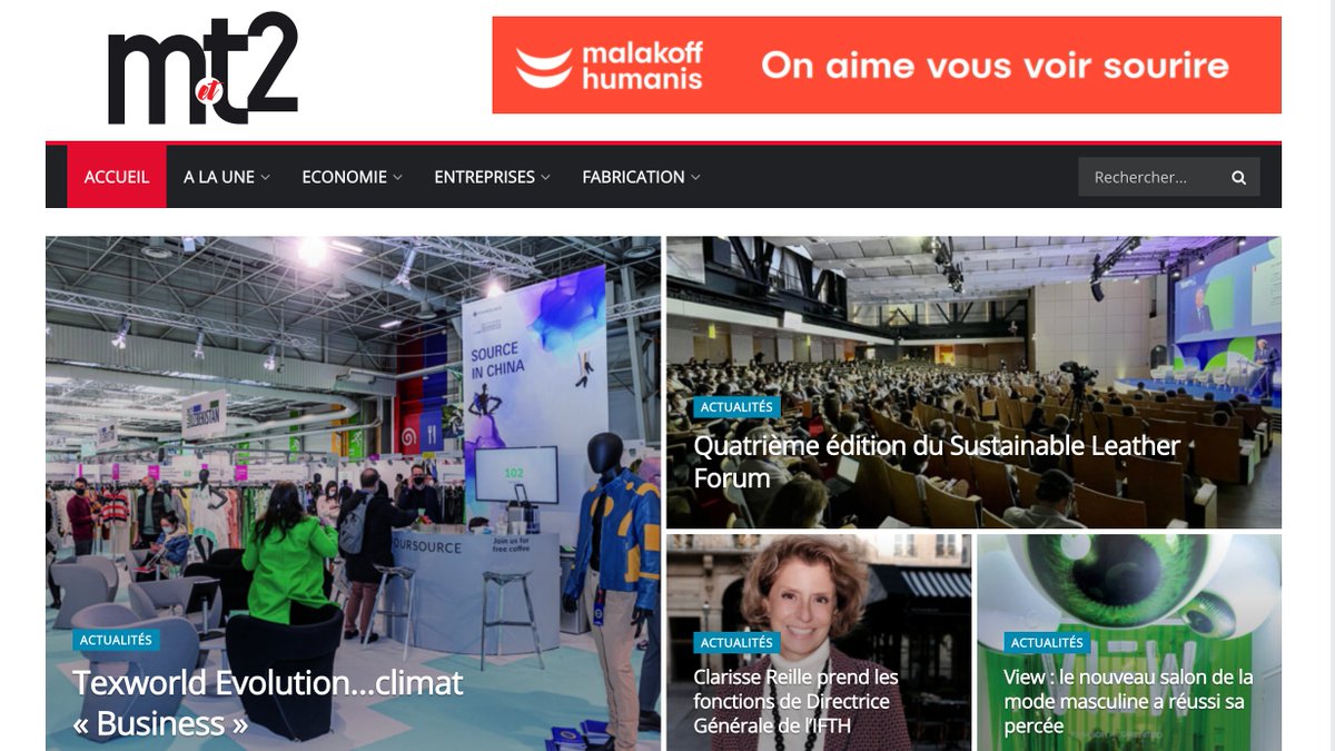 mt2magazine's tweet photo. LE M&amp;T2 SORT SA VERSION DIGITALE, EN SOUTIEN AU PRINT !

Un complément d’informations, une réactivité et une actualité renforcée par une newsletter.

#presseprofessionnelle #magazine #digitalisation #mode #textile #habillement #mt2

https://t.co/XpzAYf4qoM https://t.co/jaGM1ibcDI