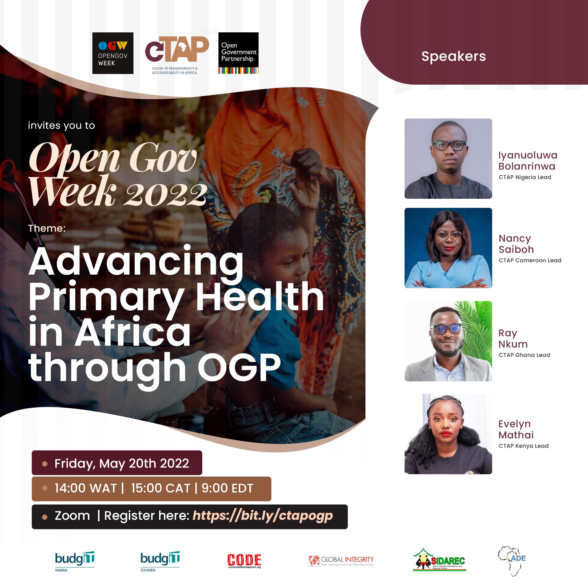 BudgIT Nigeria on X: The 2022 #OpenGovWeek has begun. The event will  spotlight all the thinkers, creators and reformers who have successfully  worked to improve open governance worldwide. Don't miss out on