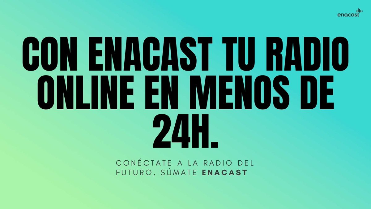 EnacastES's tweet photo. Cuando firmes con EnaCast, tendrás la página de tu radio online de forma inmediata.

https://t.co/CVVQkflJW7 https://t.co/zQn9ojTMzS