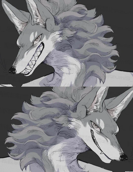 改めてcommissionでアイコン描かせていただきました❣️🐺 表情差分もちょこっとあります! 