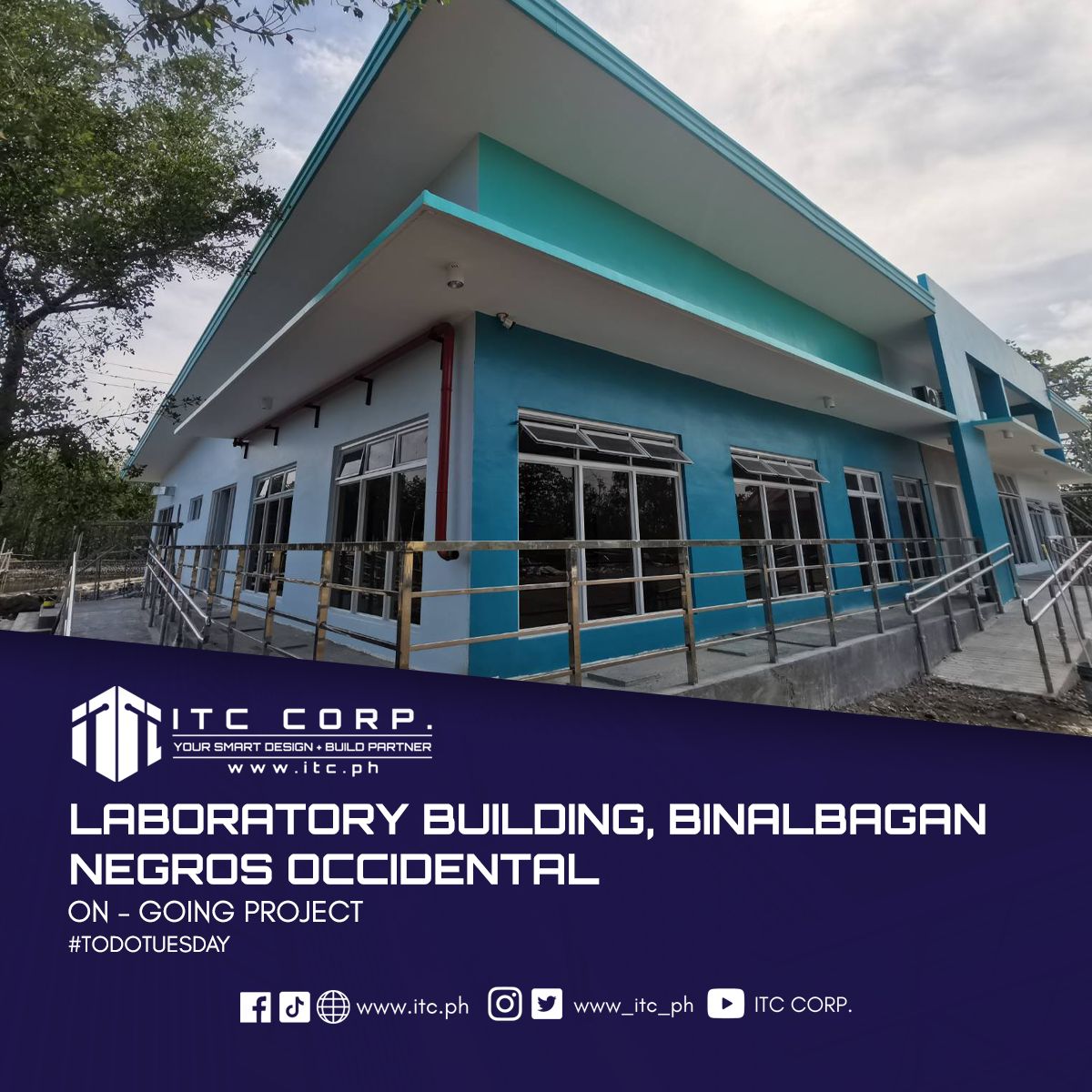 www_itc_ph's tweet photo. ONGOING PROJECT: Laboratory Building, Negros Occidental

The current progress of our laboratory project in Negros Occidental. Showcasing the rear and front views of the structure. 

#progress #construction #build #builder #architecture https://t.co/mnfxgH8UiW