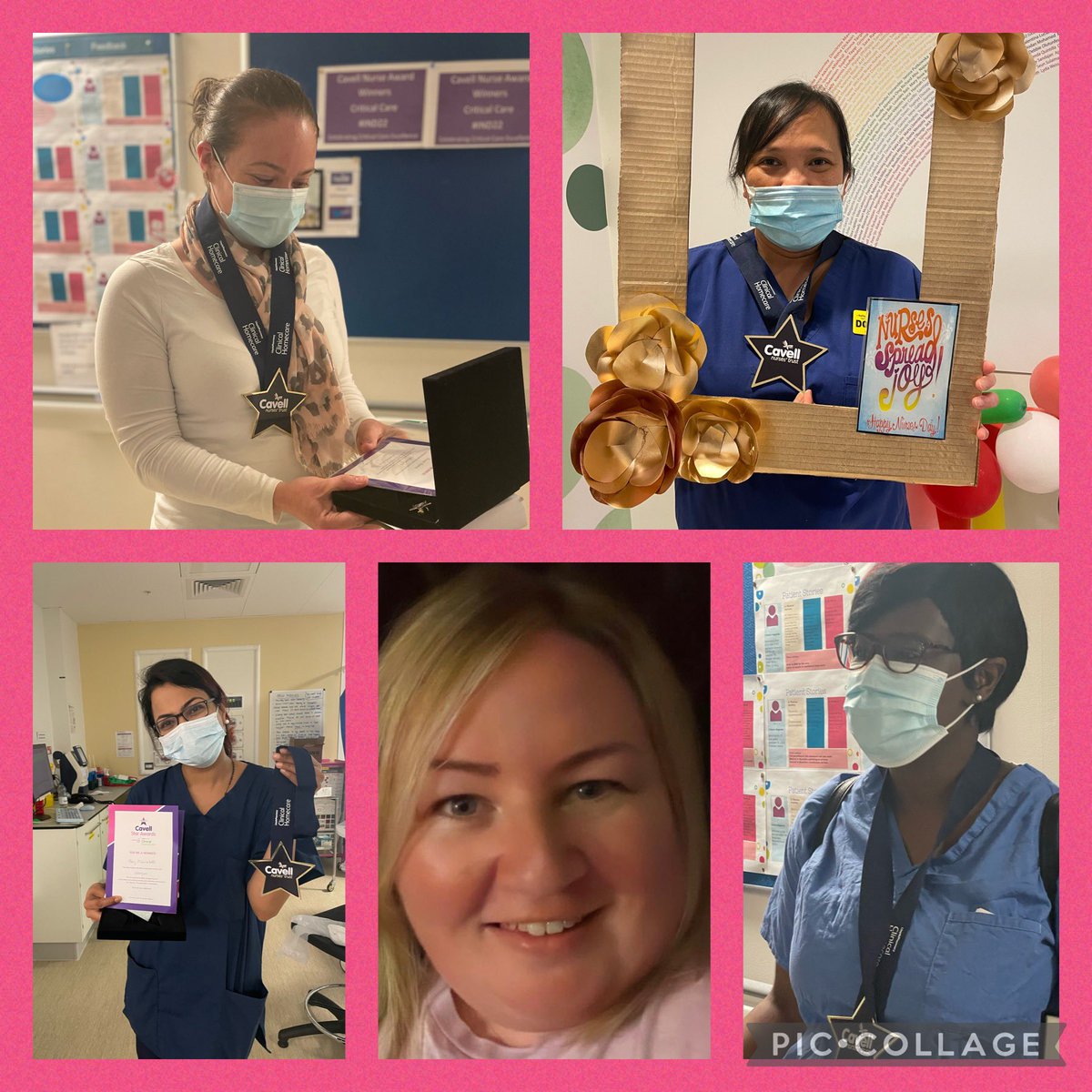 fernie0207's tweet photo. Here we have our 5 @CavellTrust Award Recipients 🌈💕🌈 Kind &amp; caring leaders on @uclh CCU! Nominated by colleagues 🙏🙏@debolu101 Maud, Neva, Dorothy &amp; Mary #CavellSupport @NatillaHenry @vsweeney431 @bejoysebastian @RoseSmooth30x @mamoran2519 @WSandajan @rafacave @Ramen91528506 https://t.co/qdLLRSjgPb