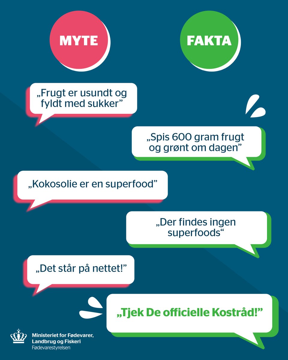 FØLG MED, NÅR VI AFLIVER FLERE MADMYTER🥦

Vi vil gerne gøre op med nogle af de mest sejlivede madmyter, så misinformation kan fylde mindre i debatten om mad. 

Der florerer mange madmyter. Vi afliver en hver onsdag på Facebook👉direc.to/hDTy

#dkfood #dksund