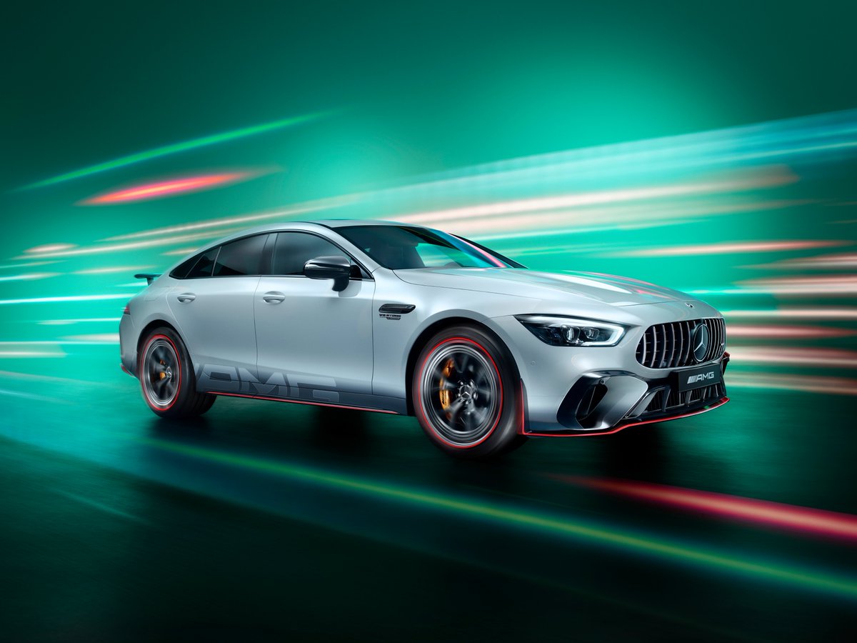 tcimedia's tweet photo. #MercedesAMG's 55th-anniversary celebration continues with this - the #F1Edition of the GT 63 S E Performance. Like the #Edition55 iterations of other models, this one also stands out with exclusive exterior and interior features. The add-ons cost 23,800 euros.

#MercedesBenz https://t.co/ZOO5cuRqp6