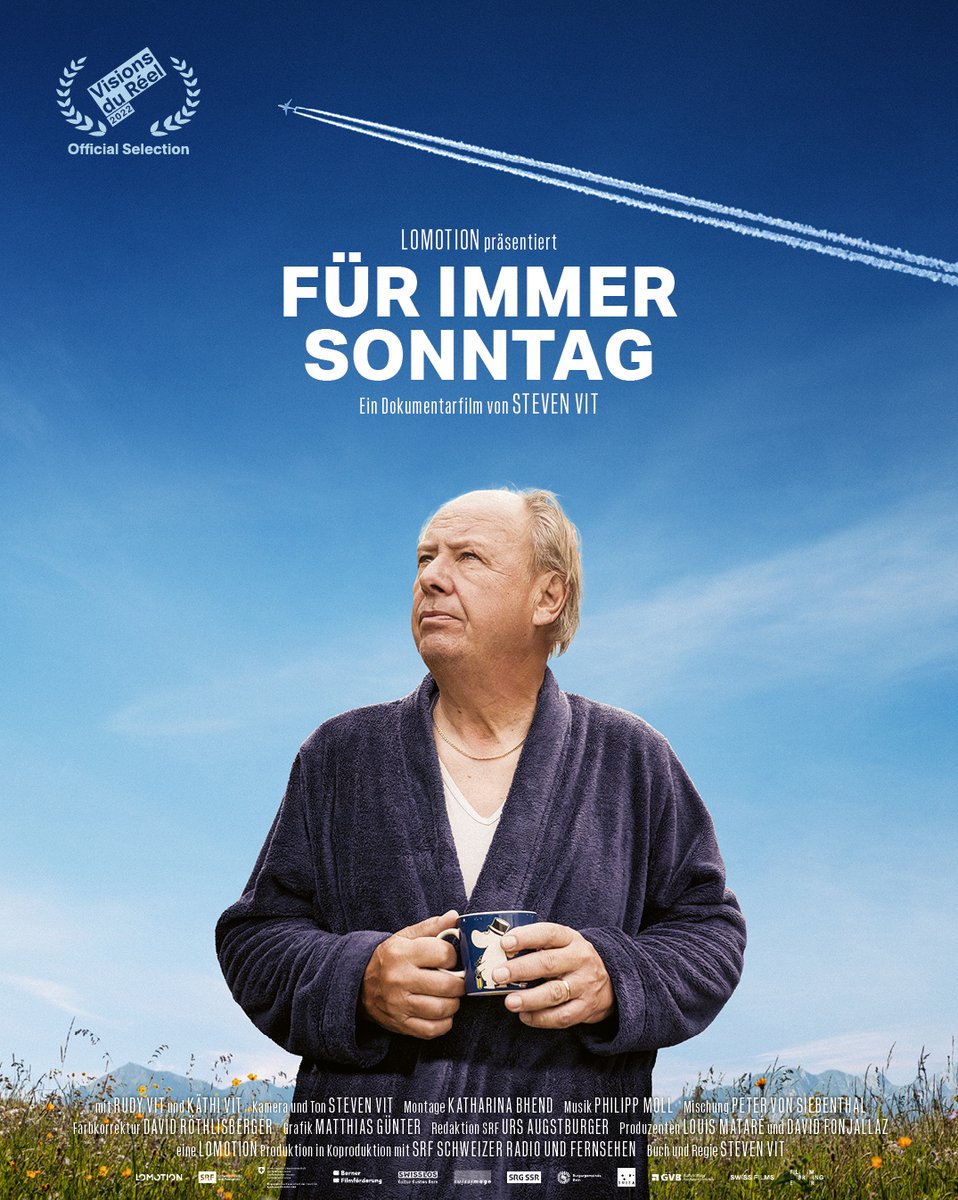BernFilm's tweet photo. Ab morgen ist für immer Sonntag...

...im Kino! 😉🥳
Die Vorpremiere am 18. Mai 20h00 im @rex_bern ist bereits ausverkauft. Aber der Film läuft anschliessend täglich in den Schweizer Kinos.

#bernfuerdenfilm #wearebernfilm @lomotion_film @filmbringer https://t.co/c659OllfJK