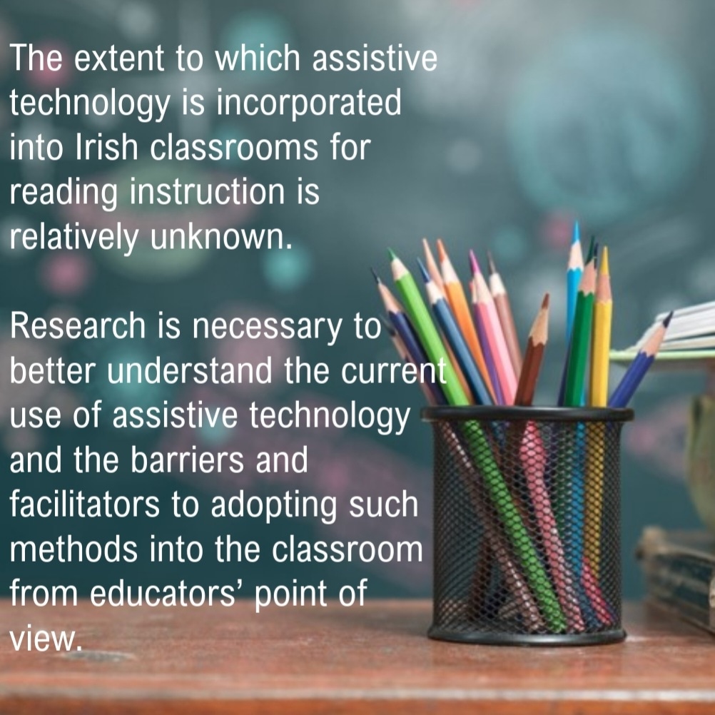 AT_LiteracyIrl's tweet photo. Incorporating AT to supplement learning might, at least in part, offer a solution for providing a more inclusive learning environment and assist educators to meet the needs of their learners with complex needs. Click here to participate https://t.co/EgifpdH4uc #edchatie https://t.co/k3SJ2W1yqz