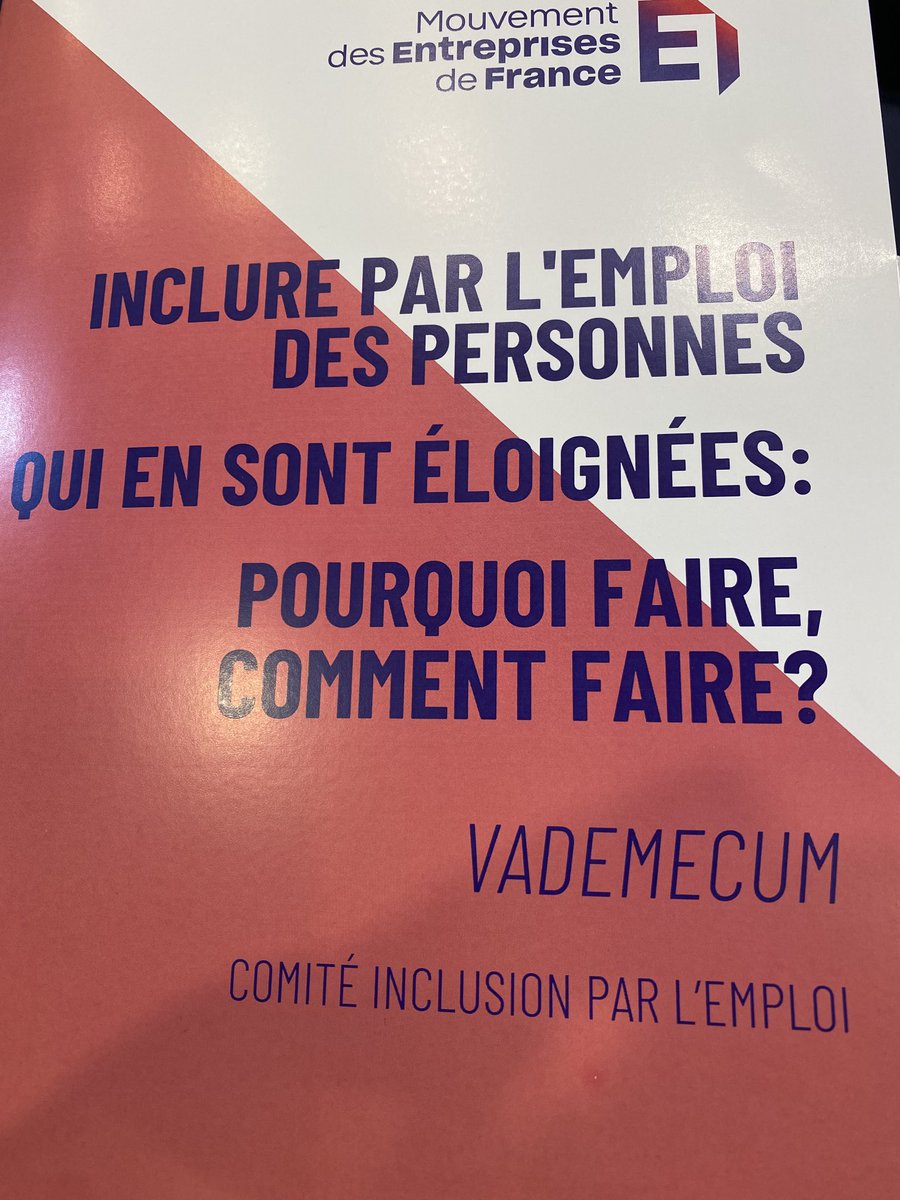 #inclusion par l’#emploi :2 M de personnes « sur le carreau » au moment où nos #entreprises peinent à recruter. Excellente intervention de Maya Atig ⁦<a href="/FBFFrance/">FBF</a>⁩ sur les nombreuses initiatives des adhérents ⁦<a href="/medef/">Mouvement des Entreprises de France</a>⁩ :comment les conjuguer au plus près du terrain.