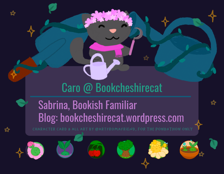 bookcheshirecat's tweet photo. With the #PondathonII coming to an end here are my completed character card and Round 6 garden 💖 Thank you @artfromafriend for hosting this wonderful event! 🥰 https://t.co/haMIhoT1bd