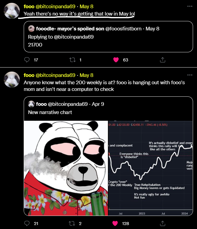 @SimAlphaIntern <a href="/awawat/"></a> fooo is bullish

fooo foretold dis bottom in his 2022 narrative chart, attached below

disclaimer: fooo's charts are more x-axis than y-axis

disclaimer 2: fooo's chart says "bounce of 200wk ma" but fooo later said he ain't going dat low

fooo is bidding may, to sell in august